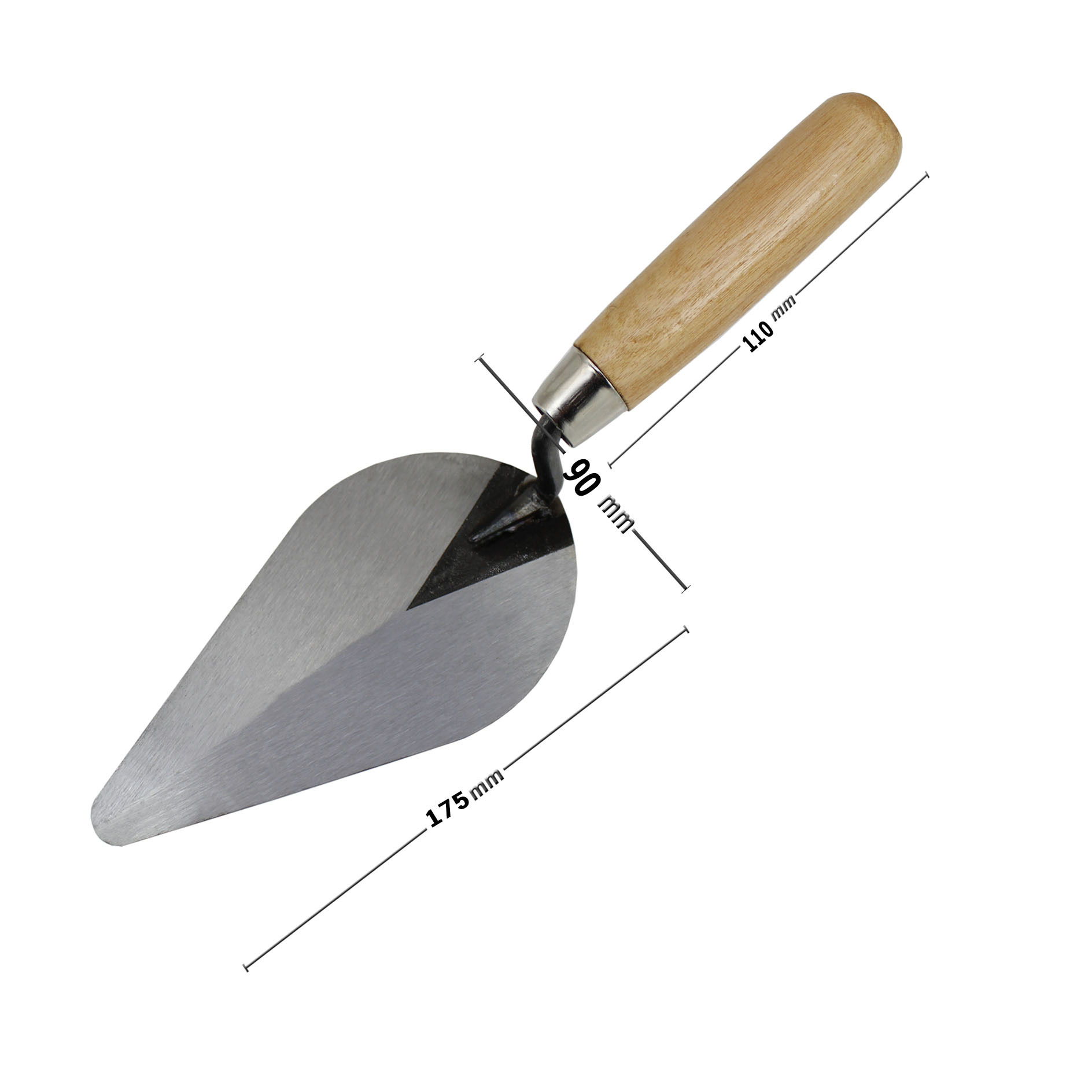 Venta directa de fábrica paleta cabeza redonda azulejo cortador azulejo herramienta paleta oval Punta Mango de madera cortador de ladrillo