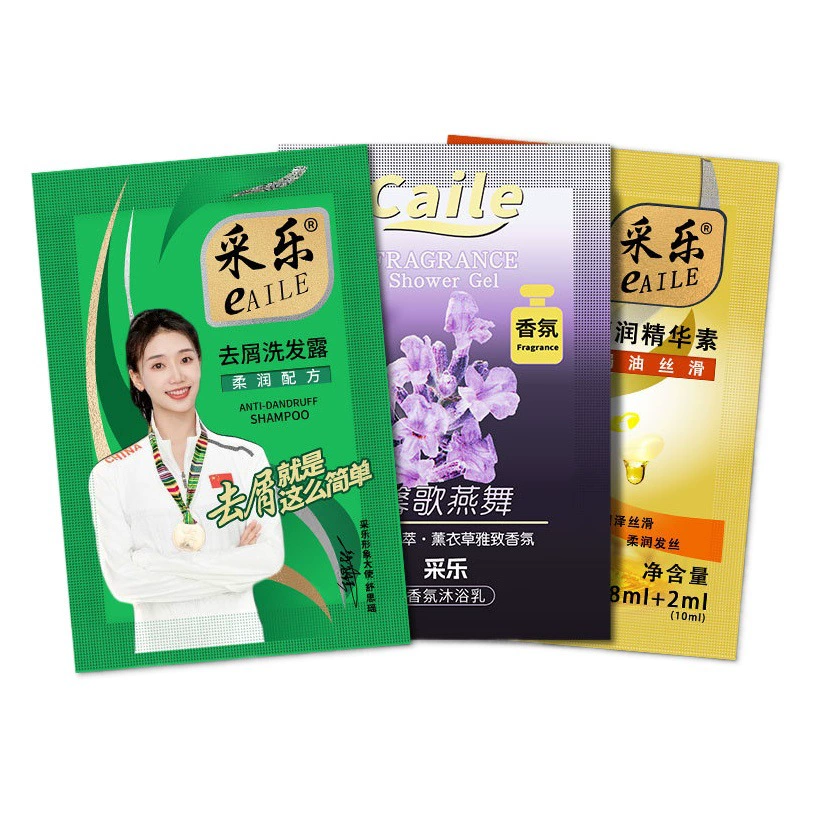 Шампунь Caile в индивидуальной упаковке, 8 мл, против перхоти, гладкий и ароматный, одноразовый, дорожный размер, оптом