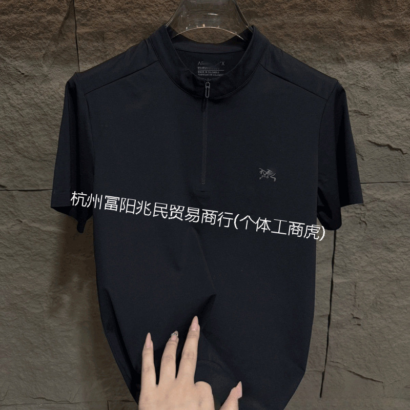 Birdhouse Quick-Dry Half-Zip Short-Sleeve Top Summer New Casual T-Shirt Outdoor Sports Stand-Collar Half-Sleeve Breathable Shirt Birdhouse Quick-Dry Half-Zip Short-Sleeve Top Summer New Casual T-Shirt Outdoor Sports Stand-Collar Half-Sleeve Breathable Shirt