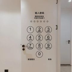 電梯貼紙創意店鋪玻璃門服裝奶茶手機維修口裝飾個性輸入密碼牆貼