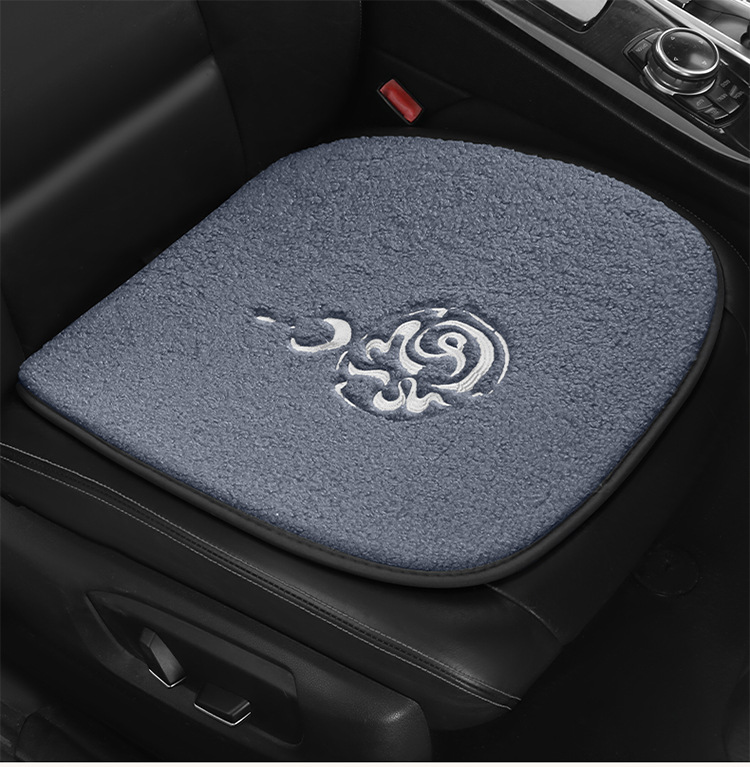 New Plush Car Seat Cushion with the Word "Fu" for Good Luck and Good Luck Embroidered Seat Cushion Car Winter Non-Slip Warm Car Seat Cushion