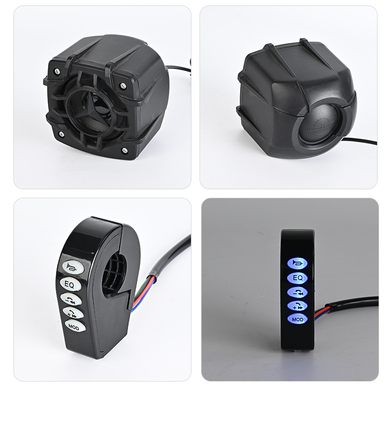 Motorcycle Audio System 2.5inch Bluetooth Phone Call Device, Waterproof Handlebar-Mounted Mp3 Player, Dedicated for Motorcycles