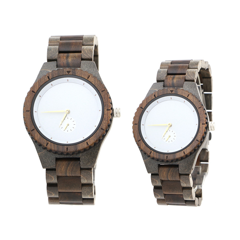 木质手表休闲时尚石英表日本机芯手工表男款定制刻字纯木壳表带
