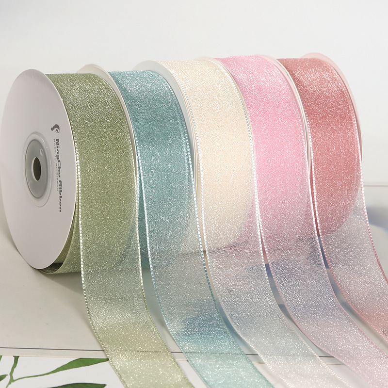 Internet Celebrous Bubble Sauce Ribbon Lacquer Blossom Sauce Bow Tie Bands Flower Bundle Ribbon Ribbon Packing Material