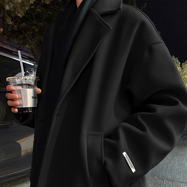 Шерстяное пальто в британском стиле, мужское осенне-зимнее модное шерстяное пальто средней длины в Корейском стиле, высококачественное ветровка в стиле ретро
