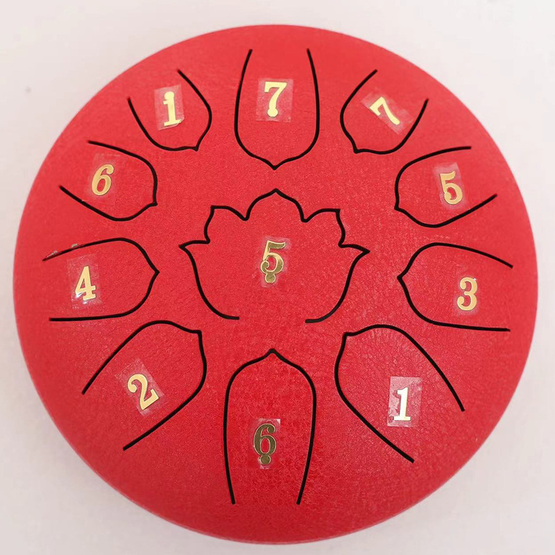 6 pulgadas 11 tonos batería etérea estilo nacional batería de loto Ruyi batería instrumento de percusión batería sánscrita olvidar la preocupación