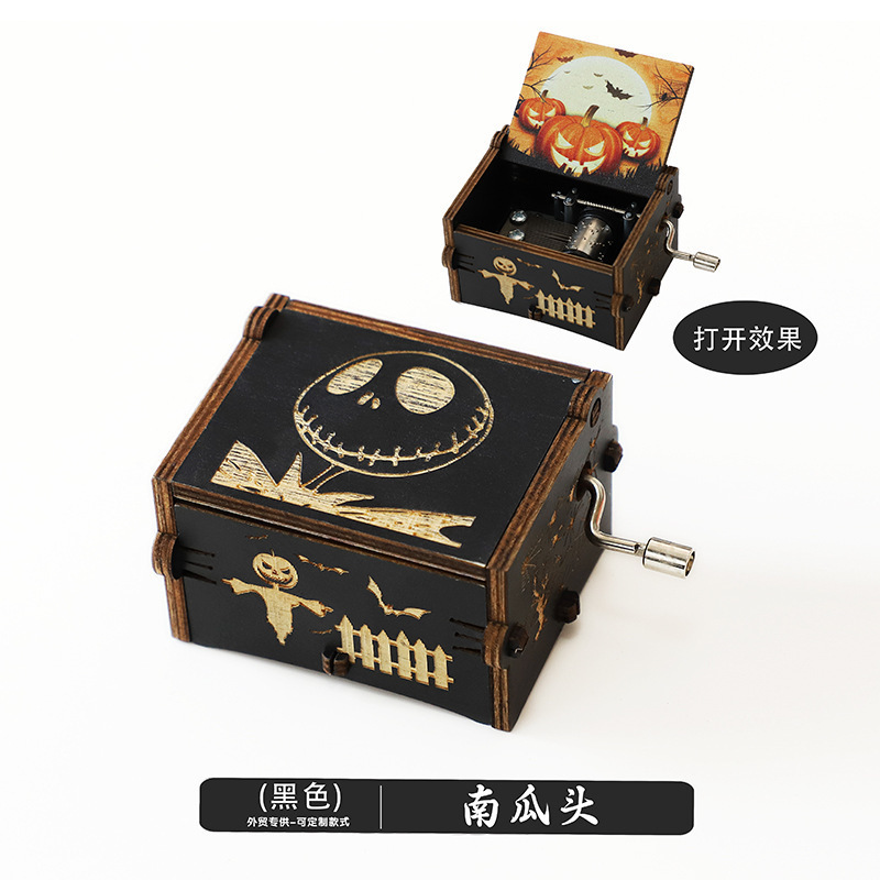 木製オルゴール置物クラシック彫刻手回し音楽ボックスクリスマス工芸品プレゼント現物|undefined