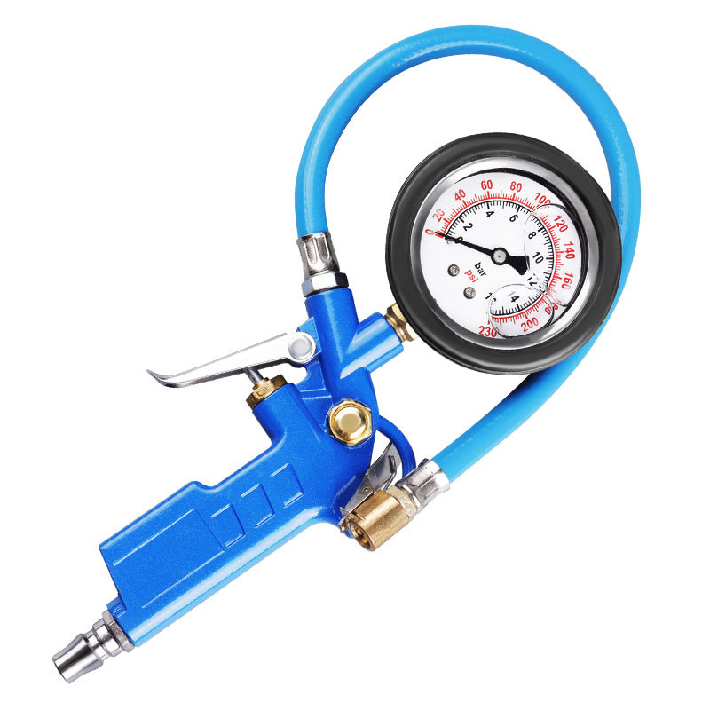 Ventas al por mayor de fabricantes neumáticos neumáticos manguera doble boquilla neumática puntero de motocicleta presión de neumáticos