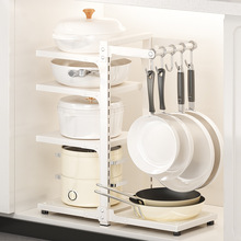 严选锅架橱柜内分层厨房置物架挂钩放锅架子台面下水槽锅具收纳架