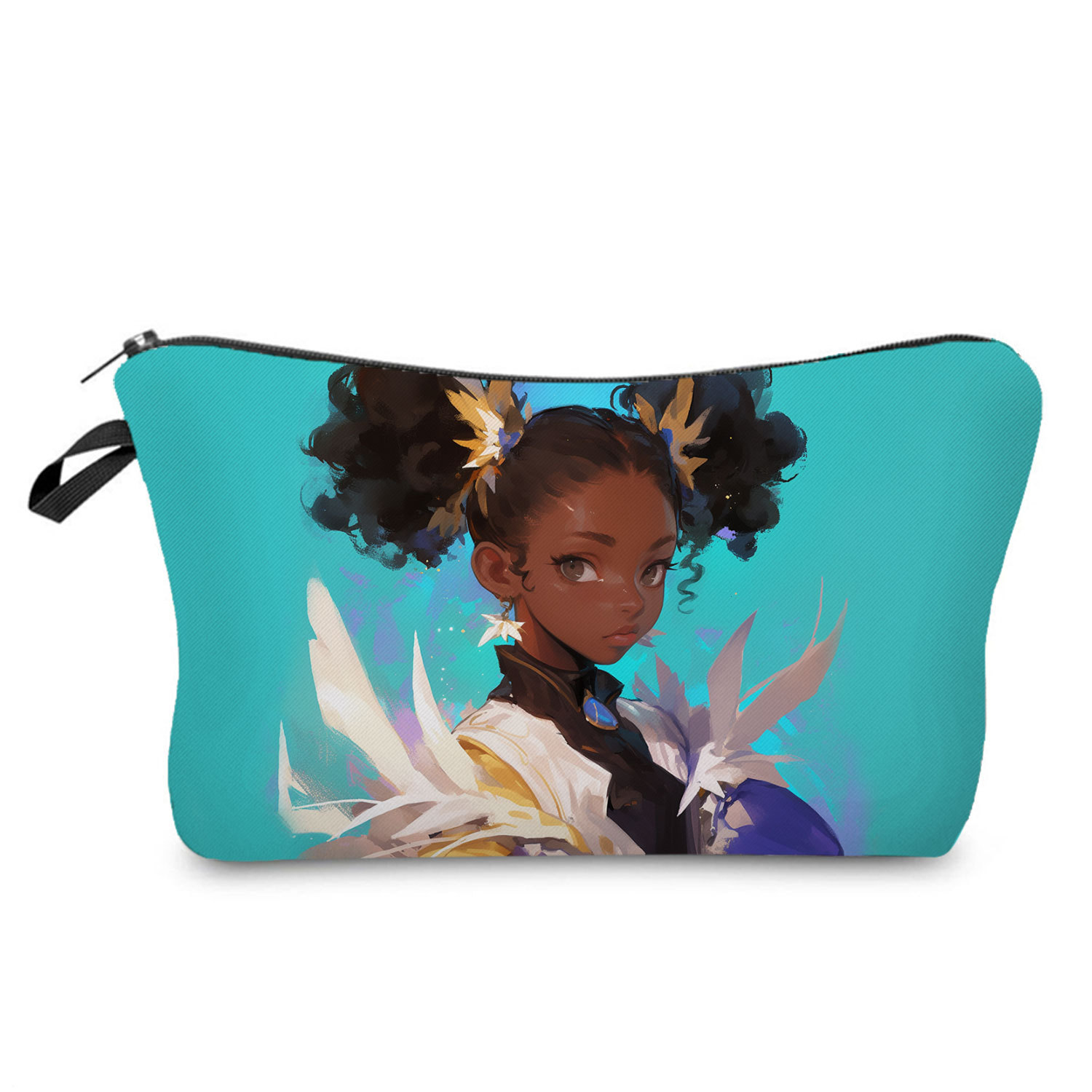 Polyester Material Streetwear Human Polyester Square Makeup Bags