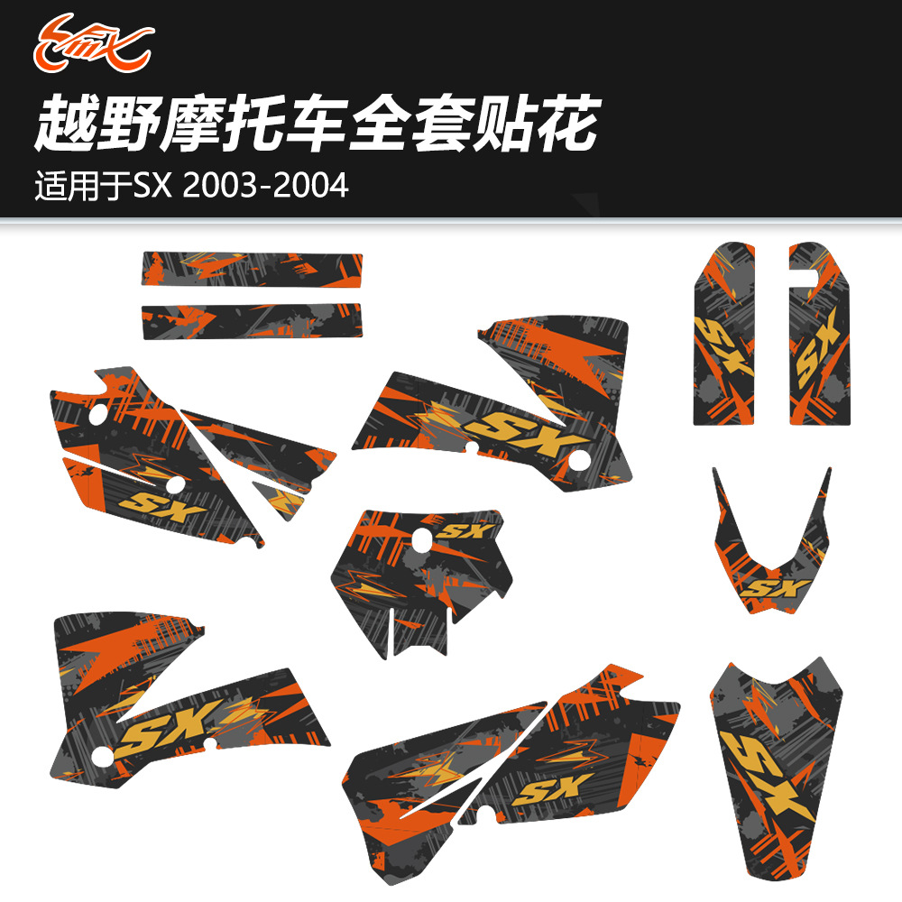 Aplicable a KTM SX 03 - 04 pegatinas de motocicleta de carretera pegatinas de película image 1