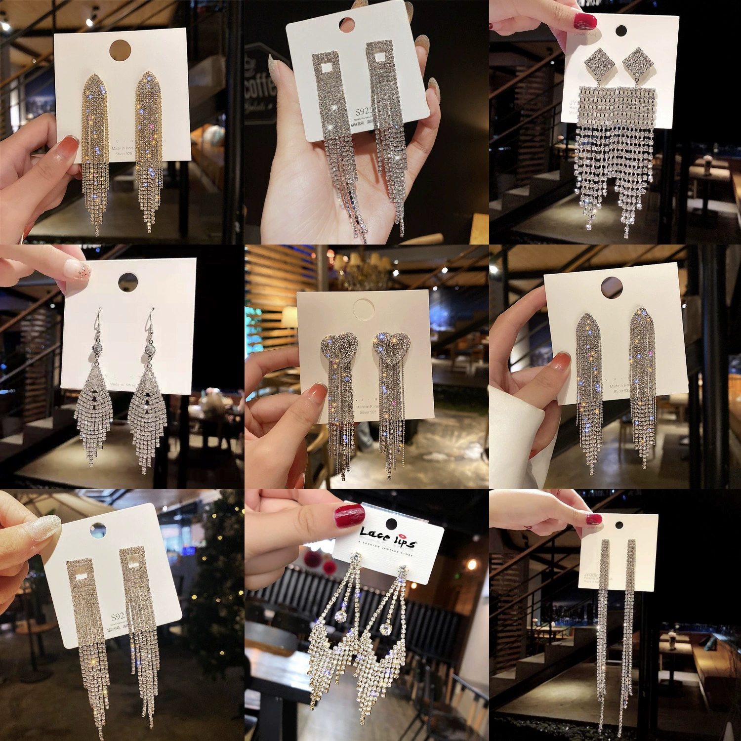 Узкие женские серьги с бриллиантами в Корейском стиле, элегантные серебряные серьги с жемчугом и персиком в форме сердца с кисточками, длинные серьги из циркона для женщин