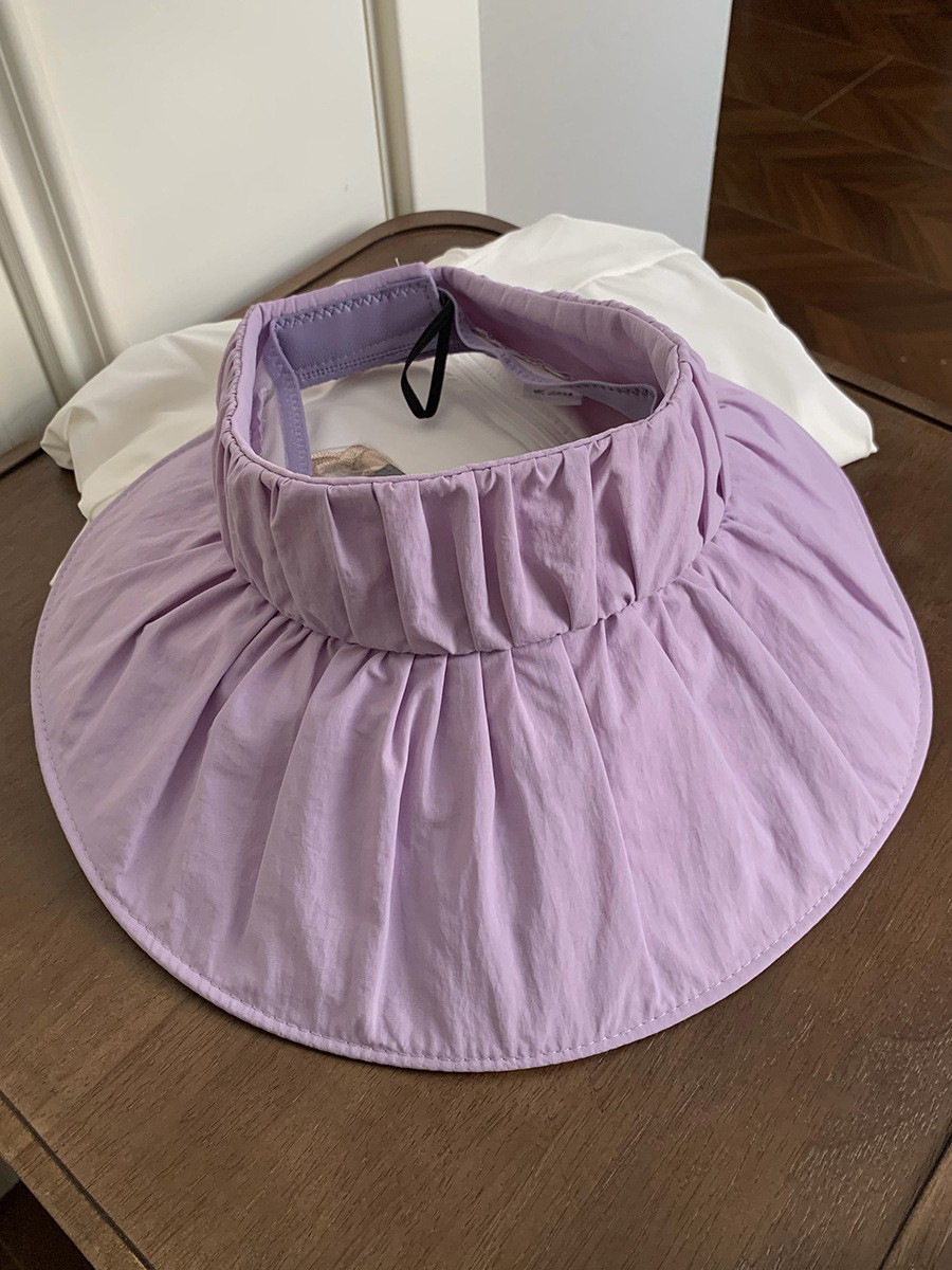 Diseño coreano de nicho sensación de sombrero superior vacío anti-solar para mujeres de verano al aire libre anti-ultravioleta plegado sombrero conchas