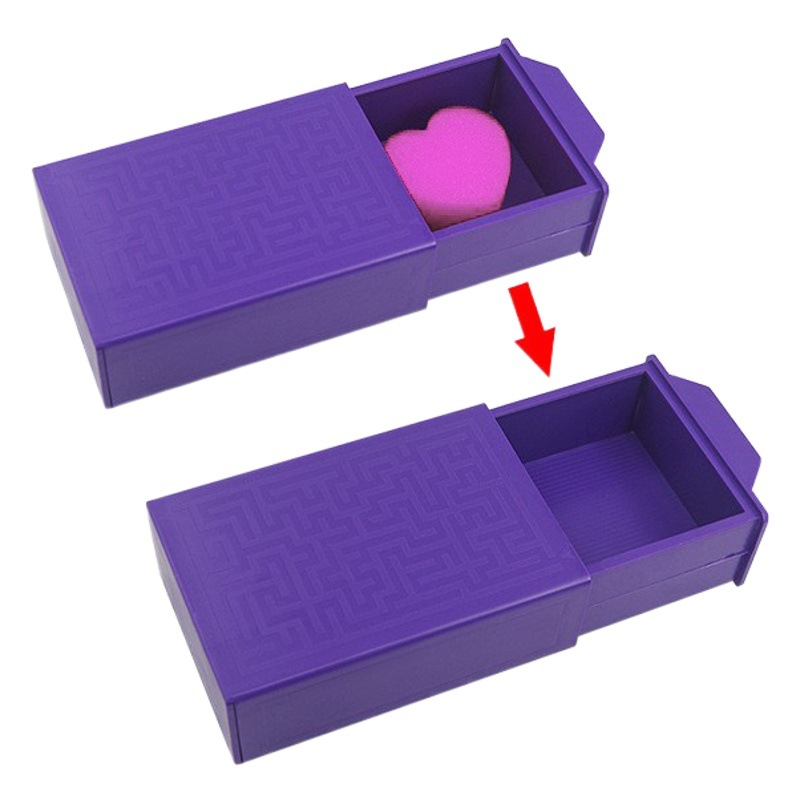 Accesorios mágicos caja de ensalada púrpura Caja Mágica cambiable caja de extracción negra de cerca accesorios de escenario fábrica de juguetes para niños al por mayor