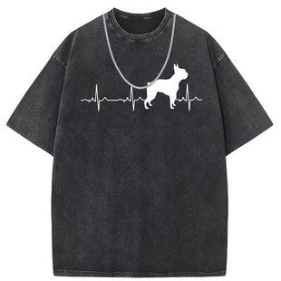Independent station Amazon retro distressed vintage short sleeve T-shirt couples fashion plus size men's and women's custom