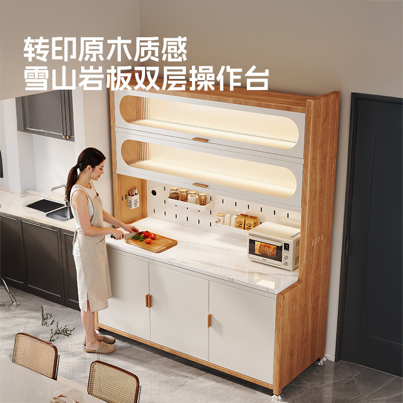 New Slate Kitchen Sideboard, Wall-Mounted Integrated Multi-Functional Microwave Appliance Storage and Storage Shelf