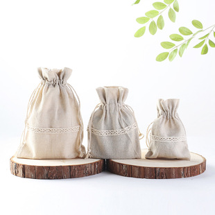 Creative new cotton parquet pocket jewelry small objects storage bag can be printed embroidery LOG