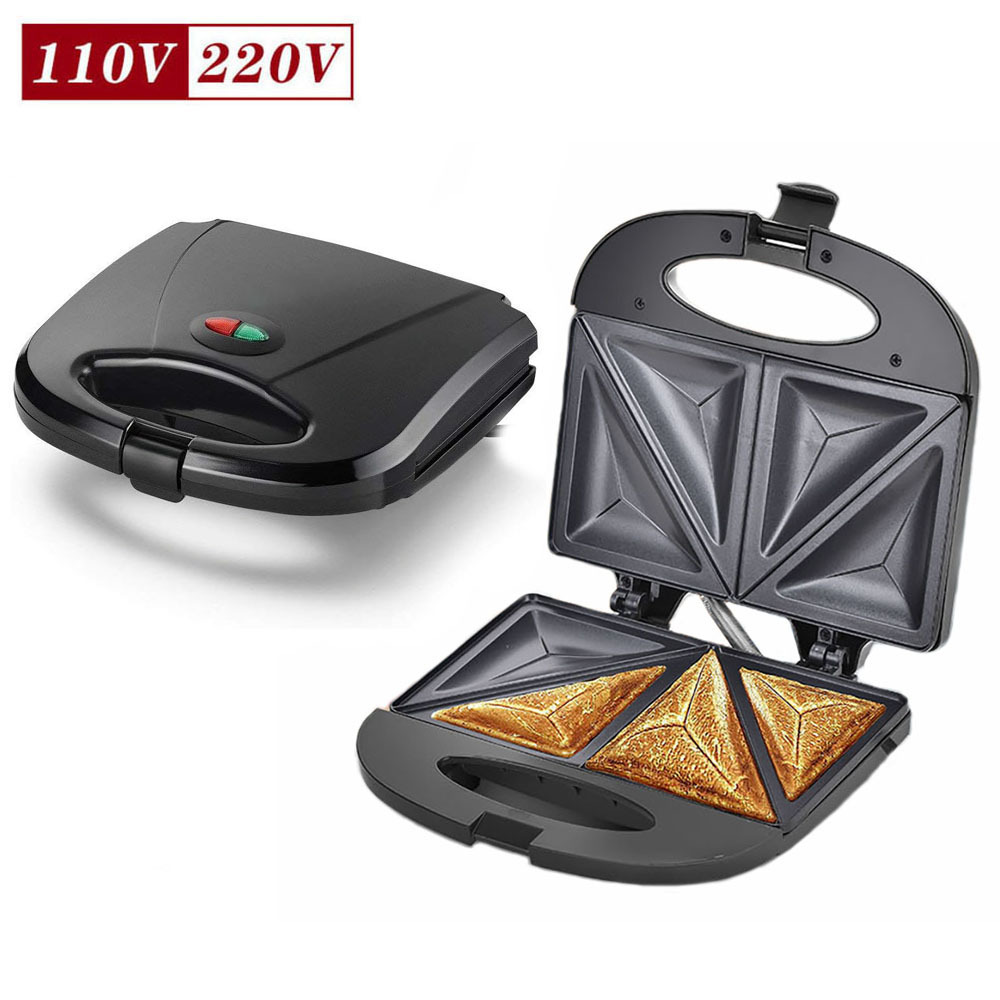 Sándwich desayuno máquina hogar triángulo tira pan Máquina automática waffle Maker sandwichera