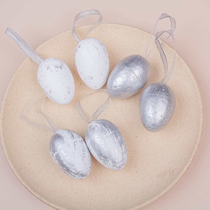 Huevos de espuma de Pascua personalizados para niños hechos a mano DIY graffiti creativos suministros de fiesta de huevos de espuma
