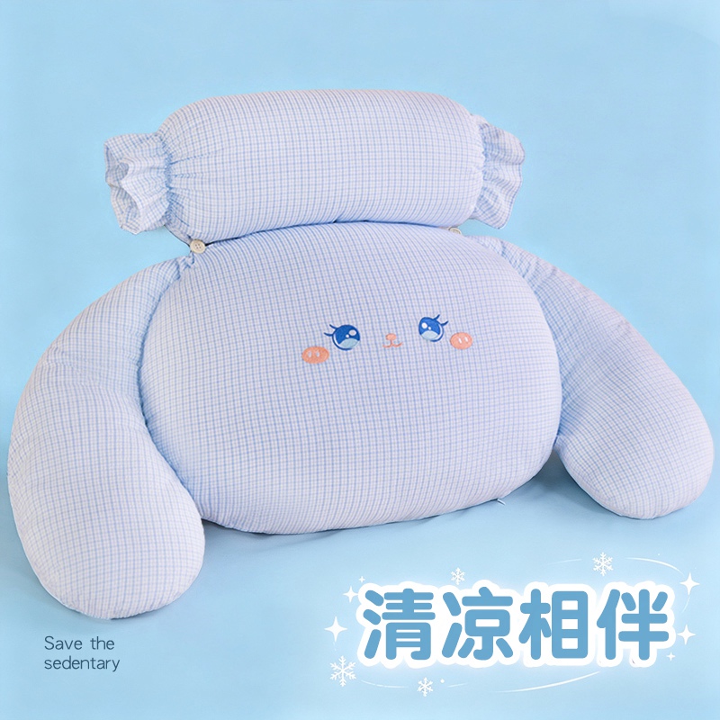 Tipo A pequeño tela de malla fresca almohada de cabecera de cama cama cama de embarazo almohada de sofá almohada de algodón protector de cintura almohada de cabecera de cama