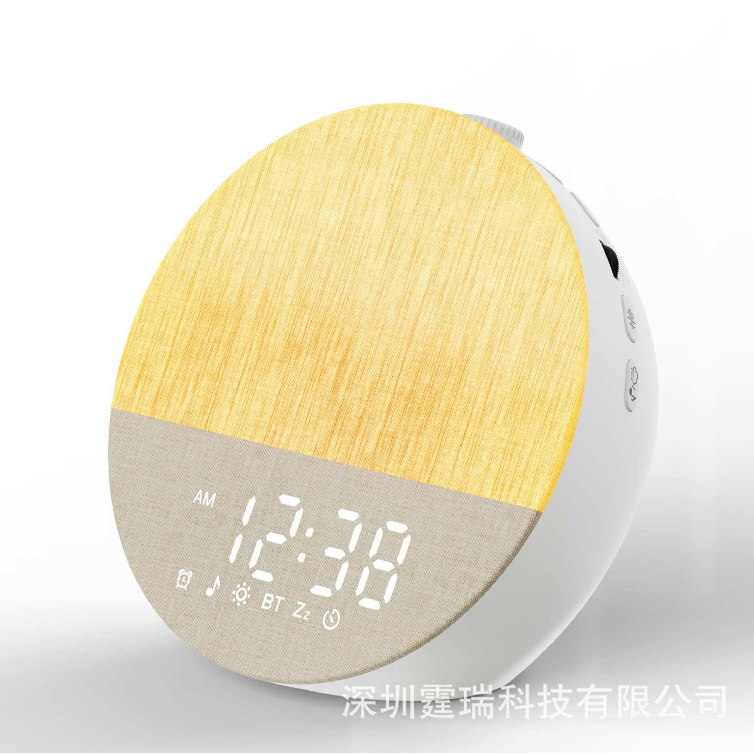 2025款白噪音睡眠时钟多功能床头伴睡氛围灯起床自然唤醒灯闹钟