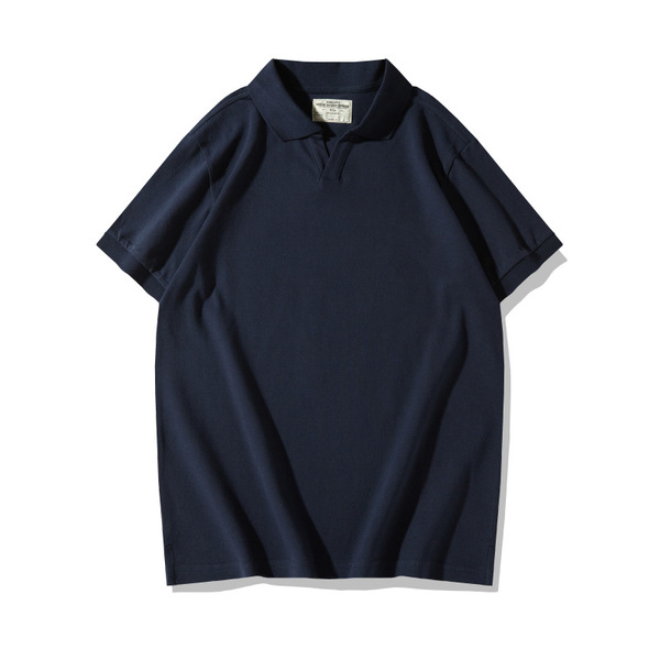 OKONKWO Retro solid color polo