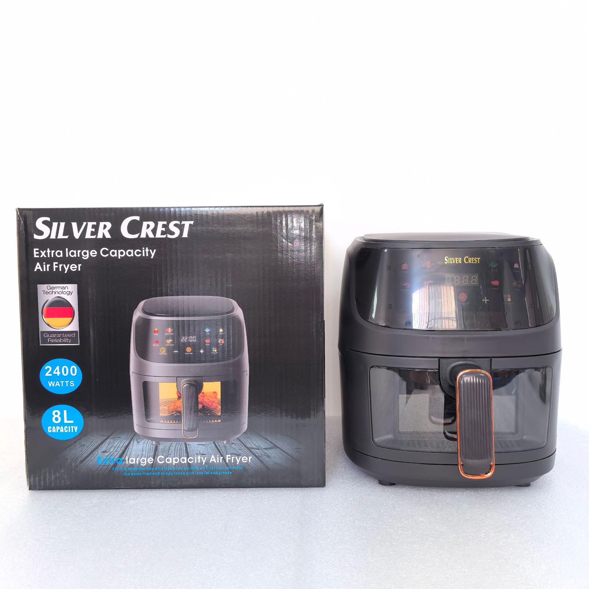 Air Fryer 8L New Air Fryer Household Multi-Functional Smart Touch Screen Fryer Cross-Border Export Medium-Sized