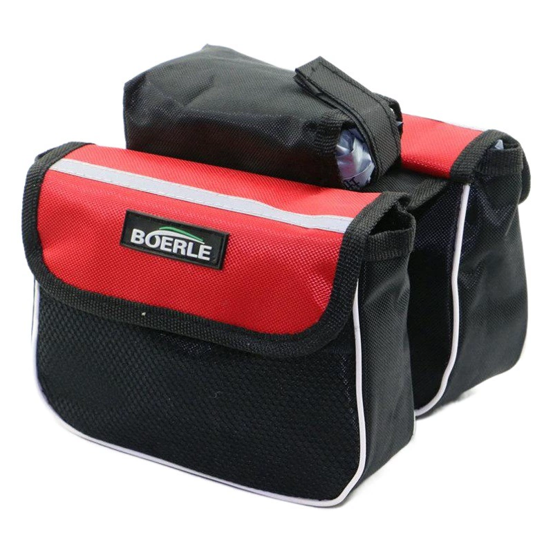 Сумка для велосипеда Сумка для передней балки Седельная сумка для верховой езды Горный велосипед Большая верхняя сумка для трубки Три в одном Двусторонняя сумка Аксессуары для оборудования