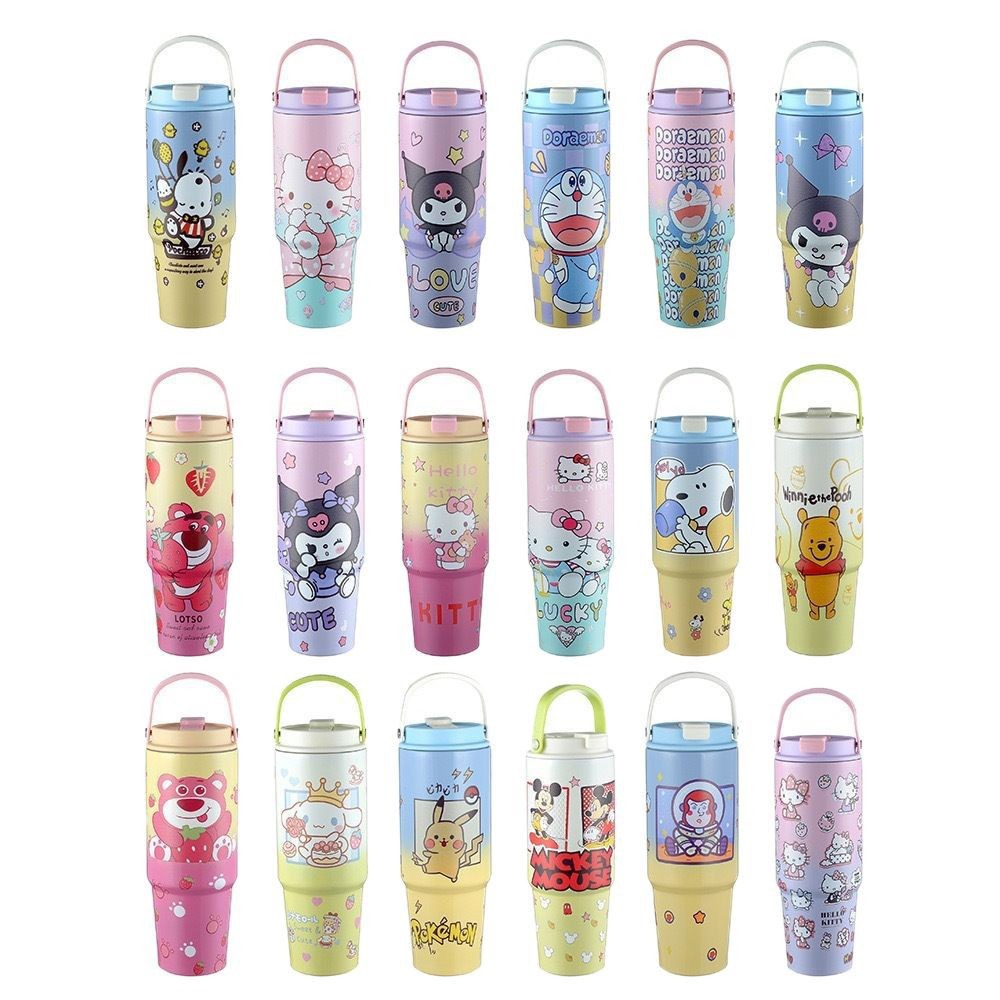 Transfronterizo nuevo estilo 304 taza de aislamiento de acero inoxidable dibujos animados anime Ice Ba taza al aire libre taza de automóvil portátil impresión 3D