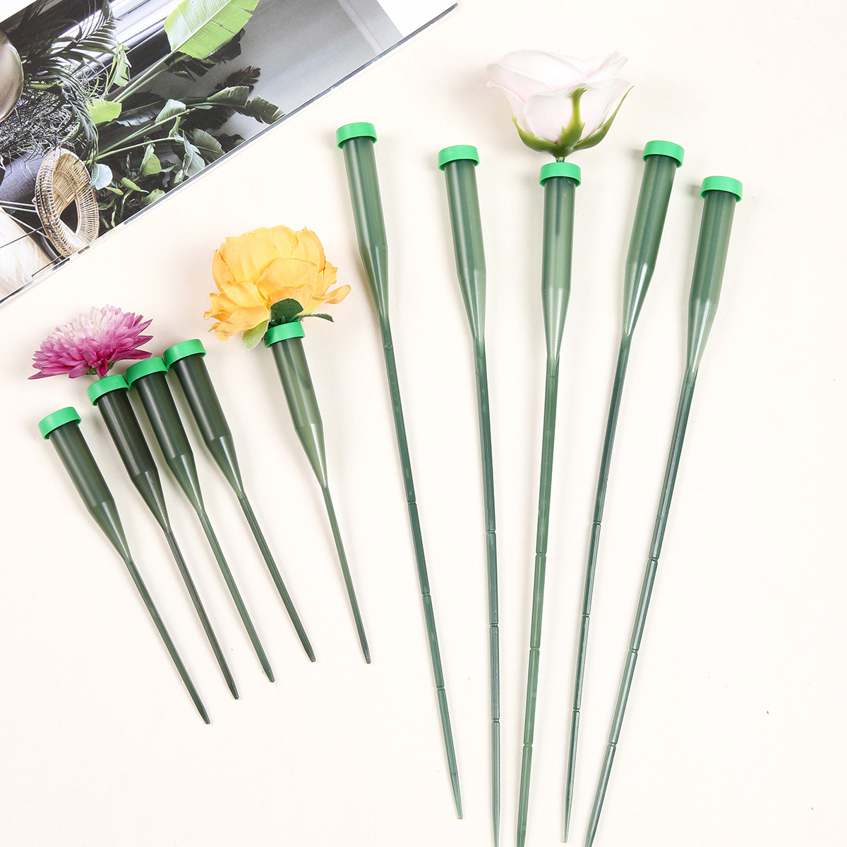 新款鲜花营养管养花保水储水花束透明管花店专用塑料移动保鲜管子