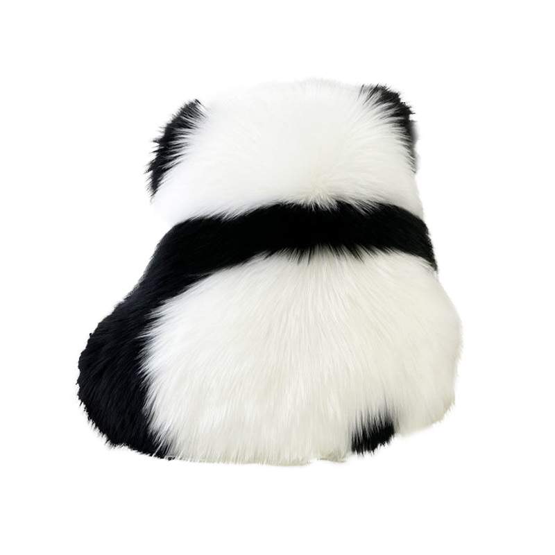 ZZ8N批发羊毛熊猫背影抱枕沙发客厅卧室靠枕ins风飘窗坐垫女生睡