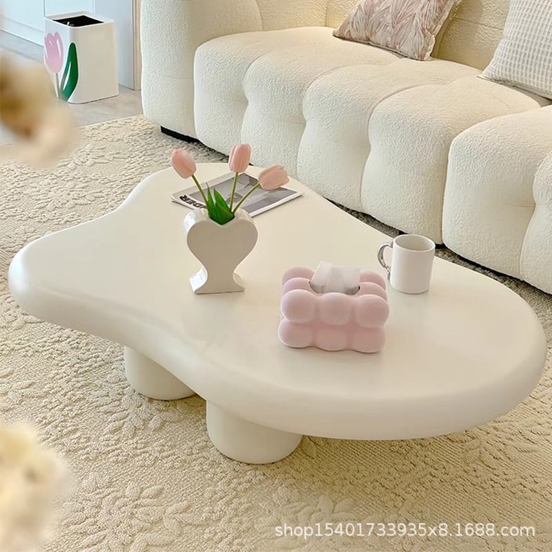 Trendy Minimalist Nordic Cloud Coffee Table Creative Art Living Room Bedroom Light Luxury Irregular Home Table Coffee Table Side Table
