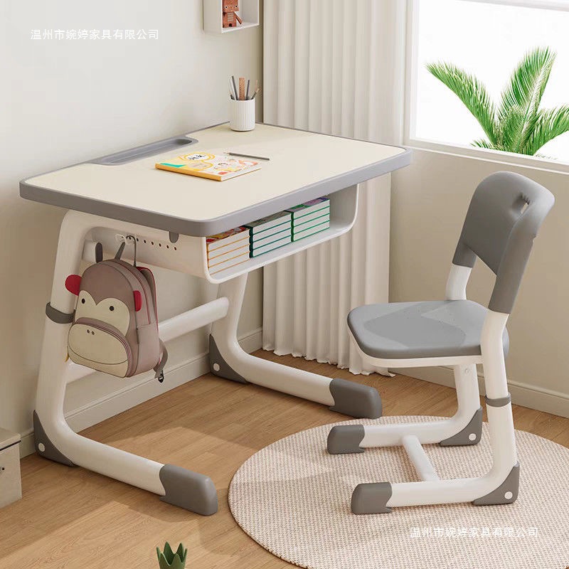 Children's Study Table, Writing Table, Home Desk, Primary School Student Desk and Chair, School Set, Special Liftable and Simple