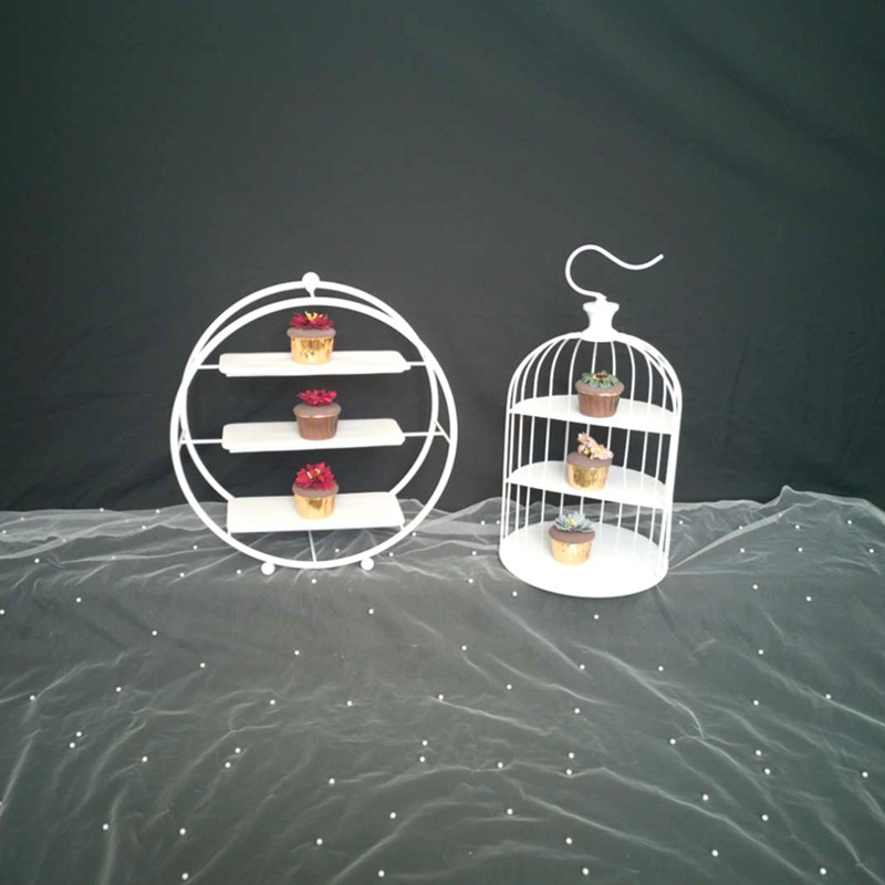 Tabla de postre europea decoración estante de exhibición bandeja de pastel estante de postre estante de té de la tarde estante de bocadillos de boda