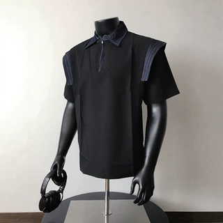 2025新款短袖衬衫男士时尚设计感百搭小众气质潮牌夏季男装上衣