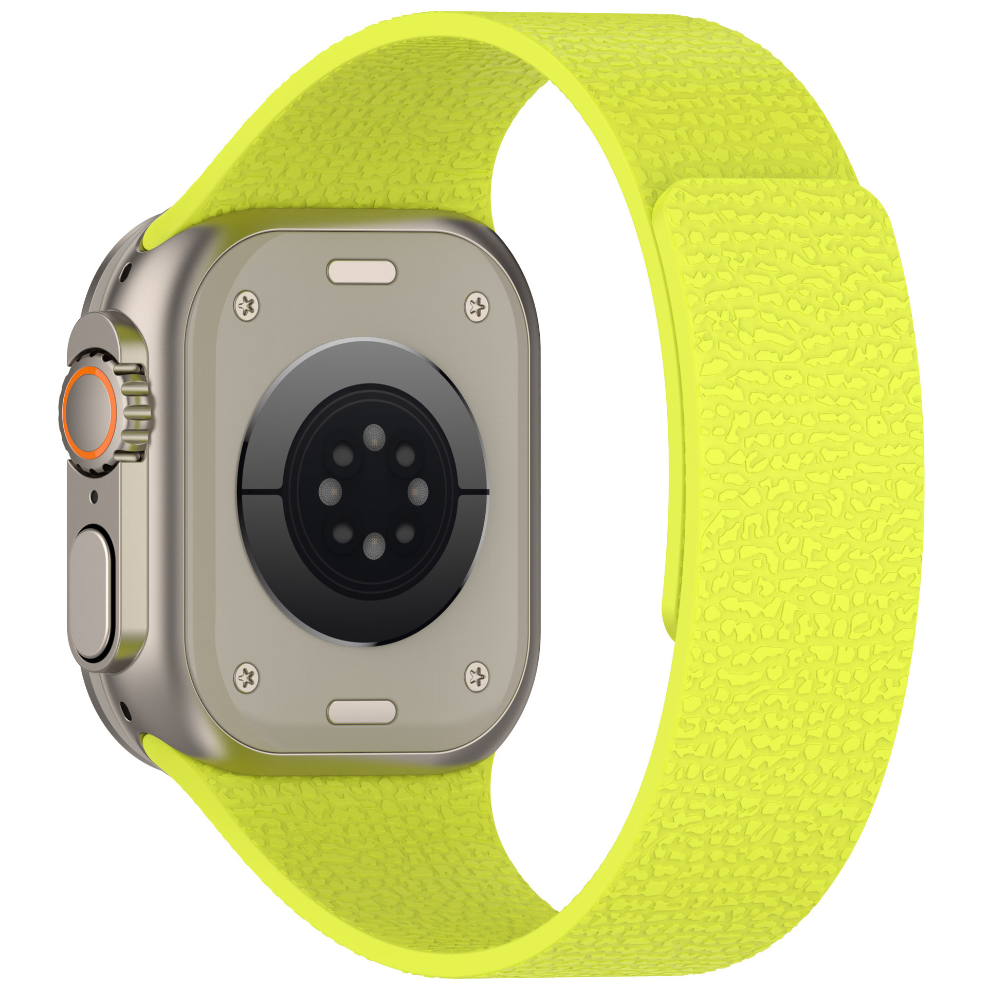 Suitable for Huawei gt5, Xiaomi s4, Apple iwatch9, litchi pattern silicone soft magnetic ultra watch strap s10 undefined