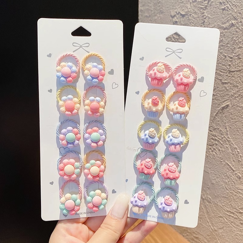 Cuerda linda del lazo del pelo de los niños tamaño pequeño no duele el pelo banda de goma del bebé femenino accesorios para el cabello banda de pelo de dibujos animados