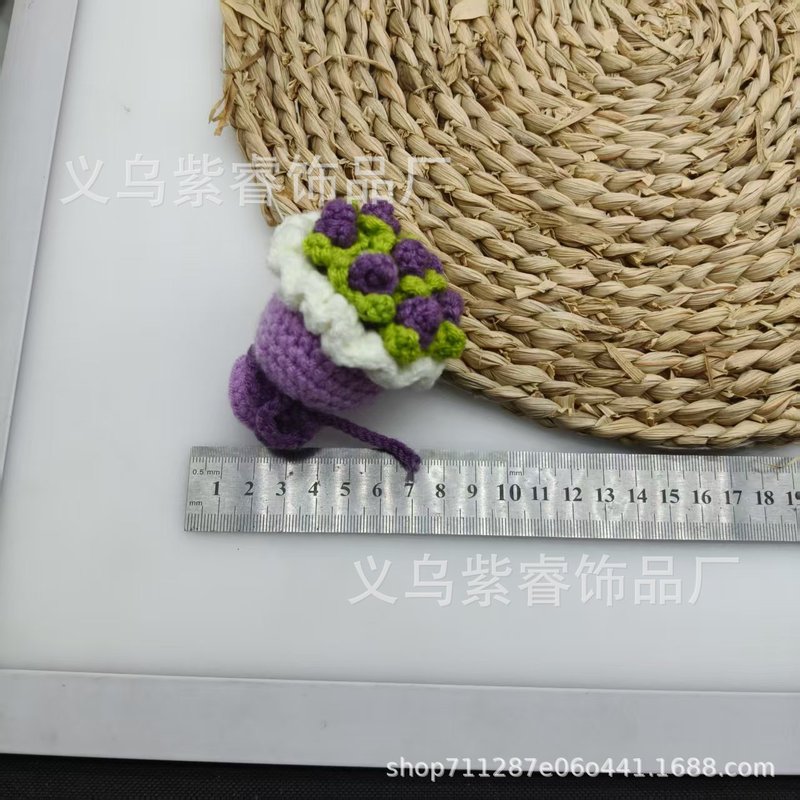 手持ちフラワーボール、手編みウエストハイランドラルゴウサギペンダント、フラワーボール装飾ウールブーケ、完成品メーカー直送|undefined
