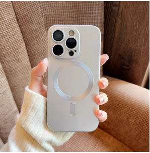 Líquido magnético color sólido adecuado para 14ProMax simple nuevo iPhone12 Apple 13P \ 15 teléfono caso 11 hembra