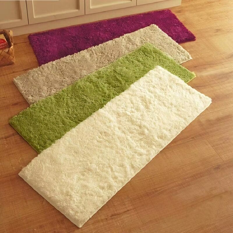 Plush Entry Kitchen Bathroom Door Non-slip Mat Door Mat Long Bedroom Carpet Bedside Blanket Foot Mat