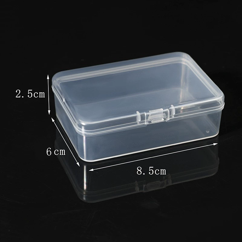 Transparent Plastic Storage Box for Earrings & Small Accessories, multiple square sizes 3.5–12.5 cm