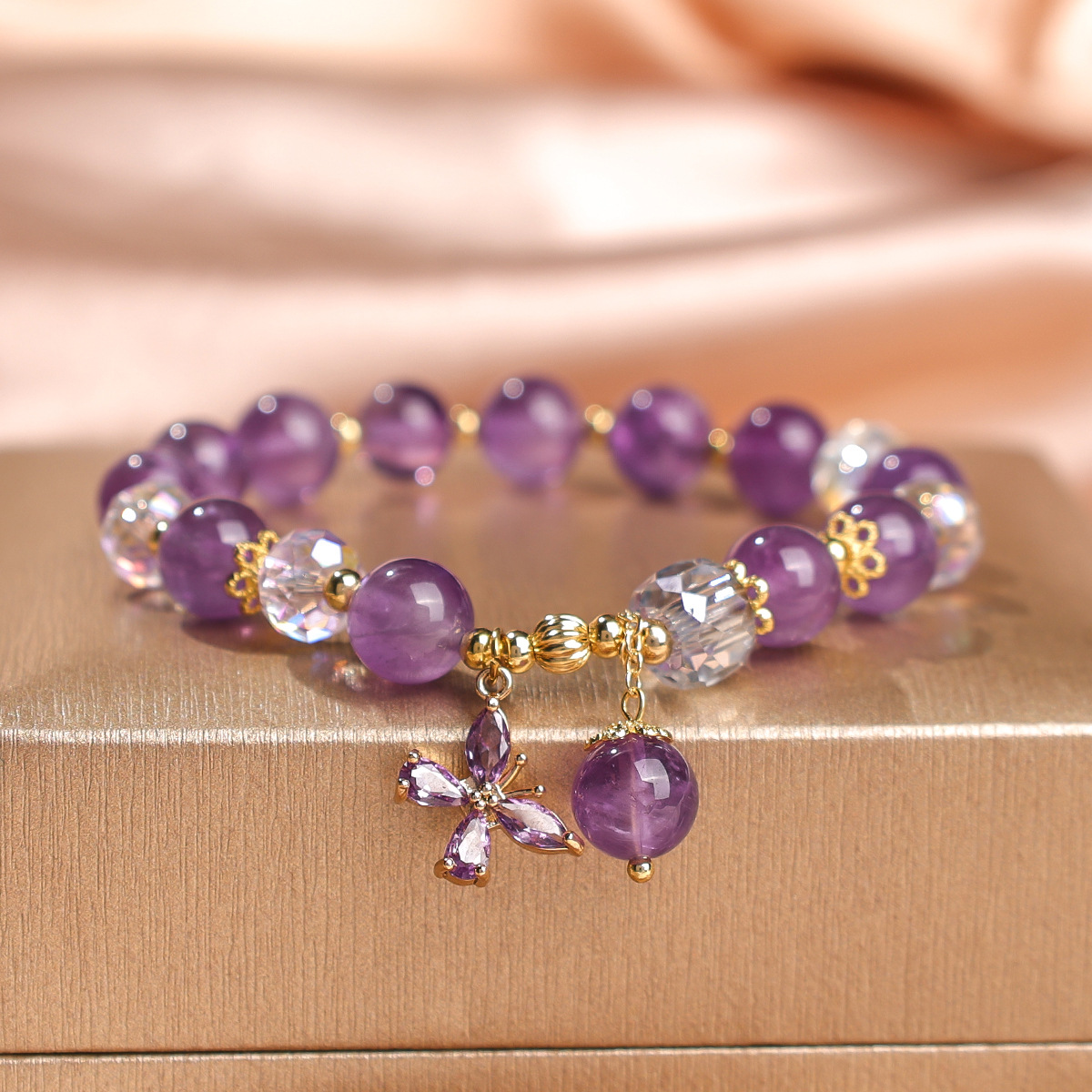 Mariposa amatista de 8 mm 17,5 cm