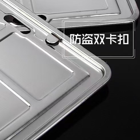 Directly supplied by the manufacturer: stainless steel license plate frames and base supports specifically designed for new energy vehicles with green license plates. Wholesale available