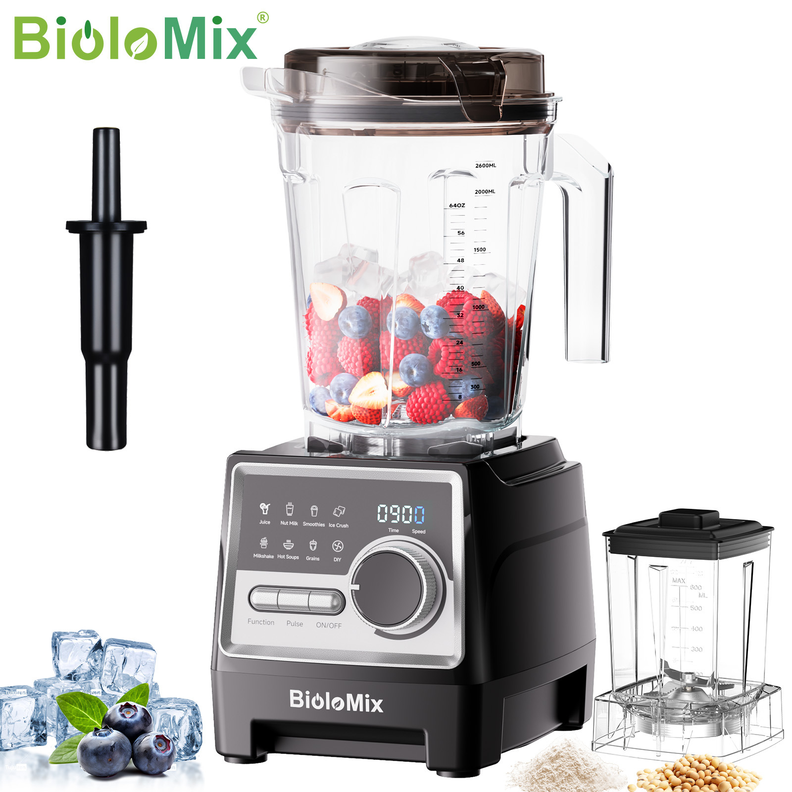 Mezclador de pantalla inteligente transfronteriza gran capacidad rompiendo paredes molino máquina de cocina mezclador image 9