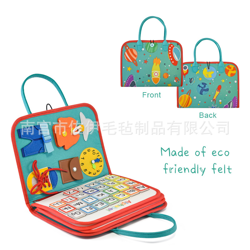 国境を越えたアマゾンドレッシングフェルト早期教育ボード子供の教育活動ボードモンテッソーリフェルト忙しい学習ボード