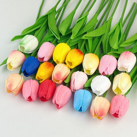 Artificial Tulips Pu Tulip Wholesale Home Decoration Artificial Flower Bouquet P