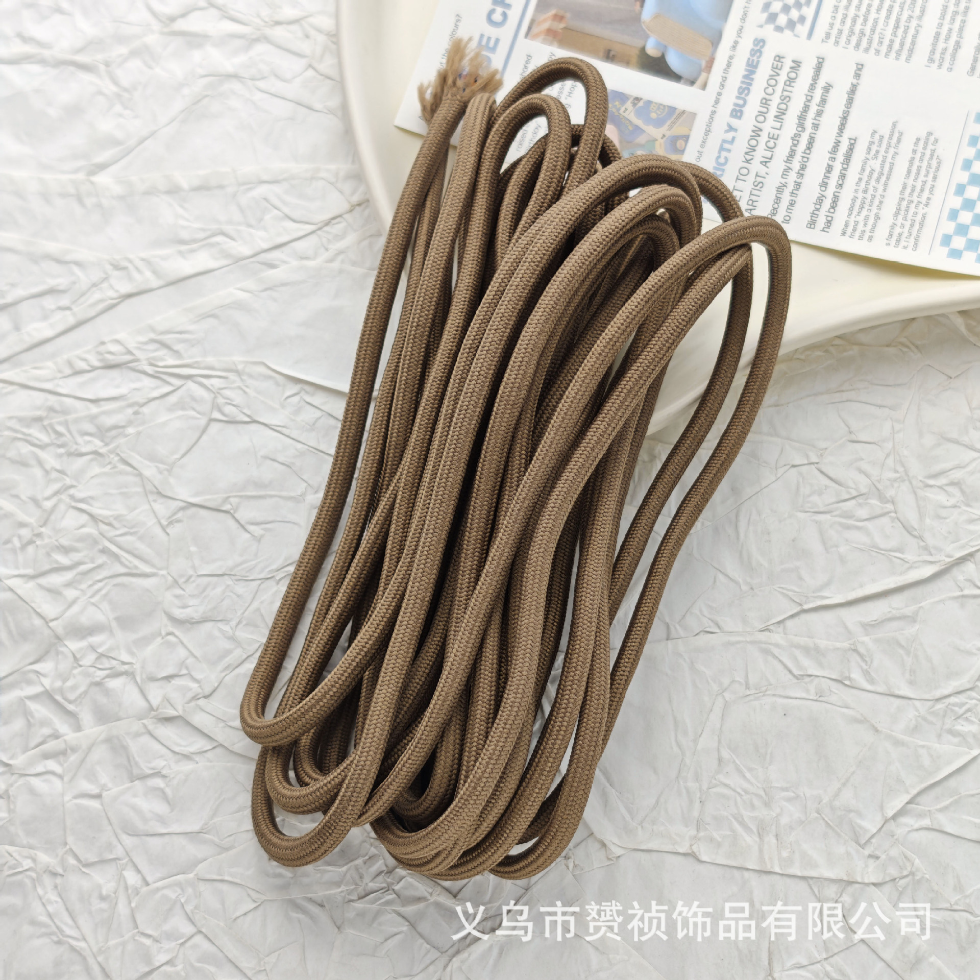 Cuerdas trenzadas de poliéster de color DIY accesorios accesorios de joyería hechos a mano cuerdas de cuentas de teléfono móvil llavero colgante paquete de material de cuerda