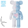 50cm blue and white violent bear [Color box installation]