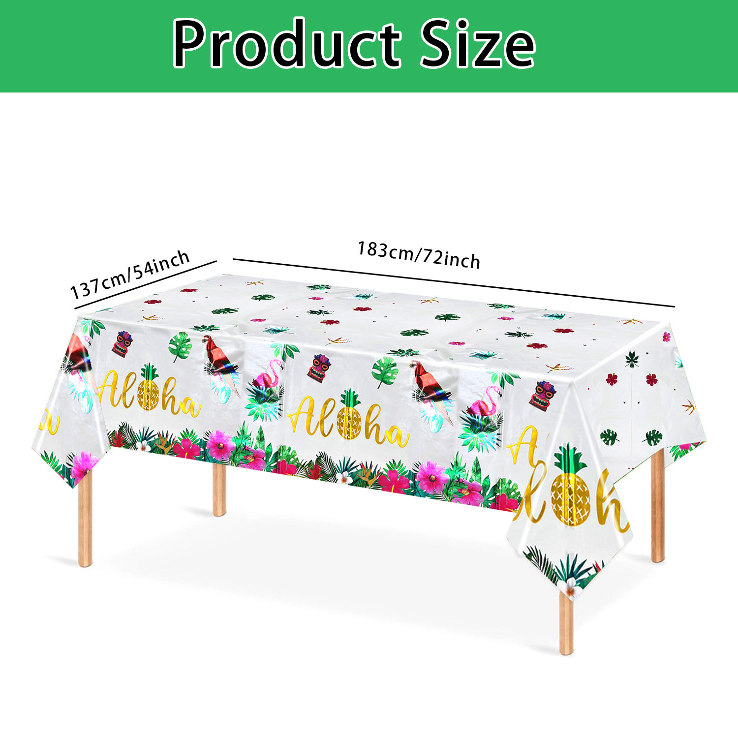 Verano tema hawaiano flamenco piña fiesta vajilla desechable bandeja de papel taza de papel bandera suministros de mantel