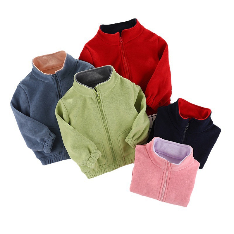 Abrigo para niños primavera y otoño niños y niñas polar Fleece Top nuevo invierno mediano y grande Niños bebé fleece engrosado suéter